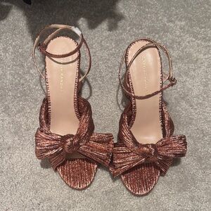 Loeffler Randall Bronze Bow Heels